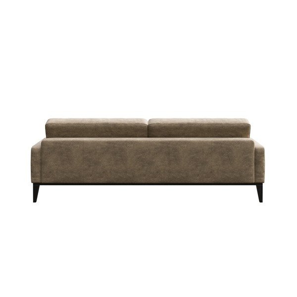 Bēšs ādas imitācijas dīvāns MESONICA Musso Tufted, 210 cm-image-3