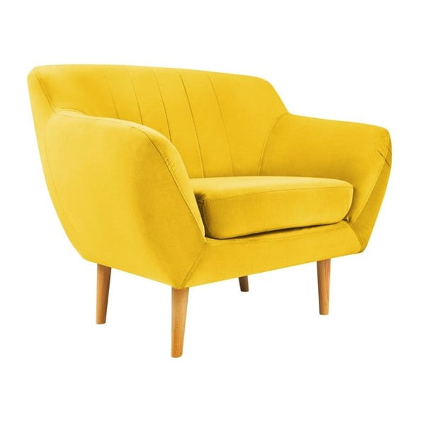 Dzeltens samta atpūtas krēsls Mazzini Sofas Sardaigne-image-2