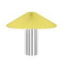 Dzeltena/sudraba krāsas galda lampa ar regulējamu spilgtumu un auduma abažūru (augstums 36 cm) Taite – Blomus