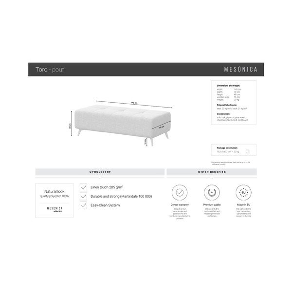 Pelēks kāju soliņš MESONICA Toro-image-3