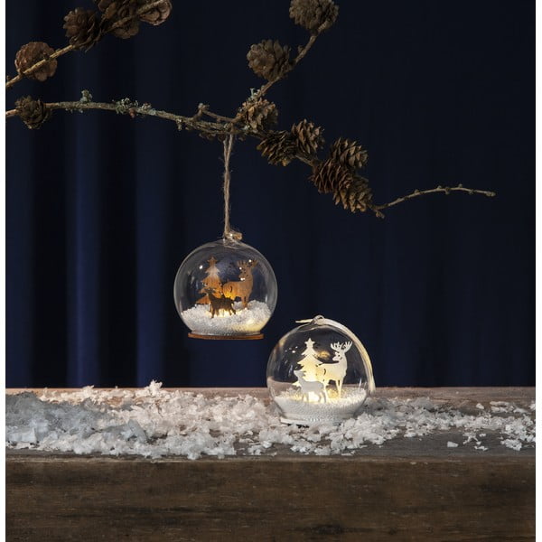 Dabīga toņa gaismas dekors ar Ziemassvētku motīvu ø 8 cm Fauna – Star Trading-image-4