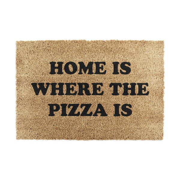 Kokosšķiedras kājslauķis 40x60 cm Home Is Where the Pizza Is – Artsy Doormats