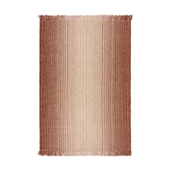 Sarkans divpusējs/ar rokām darināts paklājs no džutas maisījuma 200x290 cm Jute Ombre Red – Flair Rugs