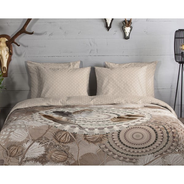 Brūna vienguļamā flaneļa gultas veļa 140x200 cm Ringhda – HIP-image-2