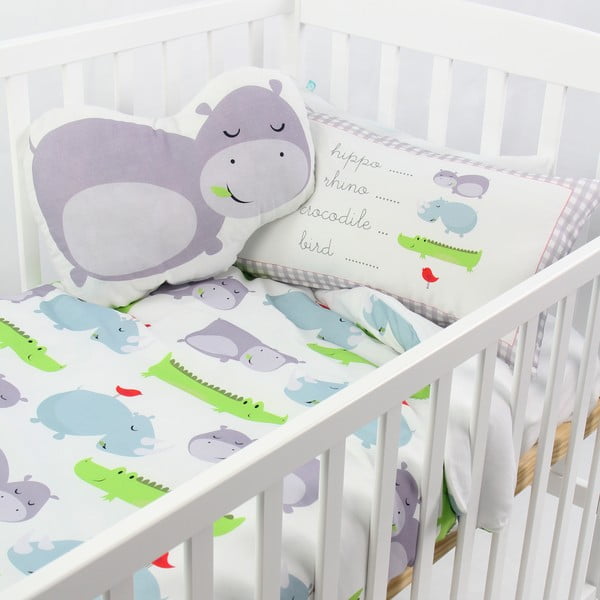 Mazuļu kokvilnas sega un spilvens Mr. Fox Hippo, 100 x 120 cm-image-3