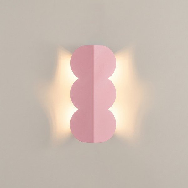 Rozā alumīnija sienas lampa BISCUIT – Thoro-image-3