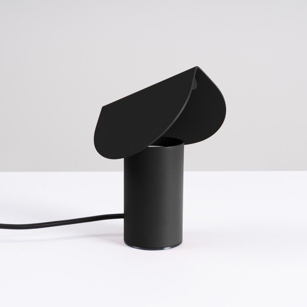 Melna alumīnija LED galda lampa (augstums 15 cm) BISCUIT – Thoro-image-4