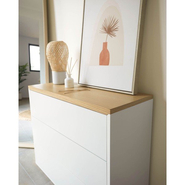 Balta zema kumode 90x75 cm Abilen – Kave Home-image-2