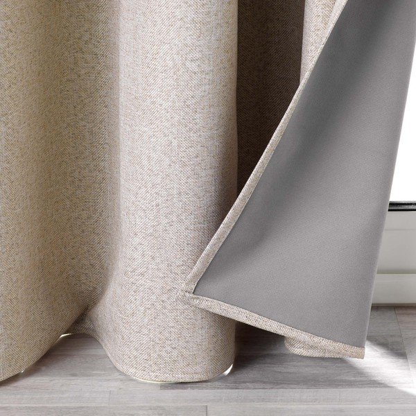 Bēšs gaismu necaurlaidīgs aizkars 140x260 cm Crepuscule – douceur d'intérieur-image-3