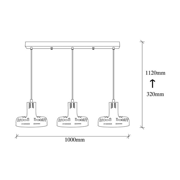 Melna/vara krāsas piekaramā lampa ar metāla abažūru Fellini – Opviq lights-image-4