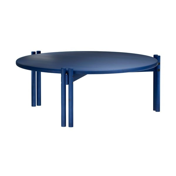 Zils priedes masīvkoka apaļš žurnālgaldiņš ø 80 cm Sticks – Karup Design-image-3