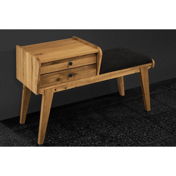 Ozolkoka sols ar atvilktnēm un pelēku sēdekli Retro – The Beds-image-3