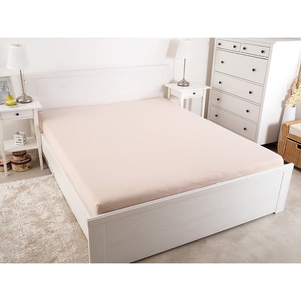 Gaiši brūns palags ar gumiju 140x200 cm – B.E.S.-image-2