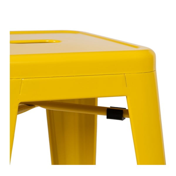 Dzeltenas metāla bāra taburetes (2 gab.) (sēdekļa augstums 76,5 cm) – Ixia-image-3