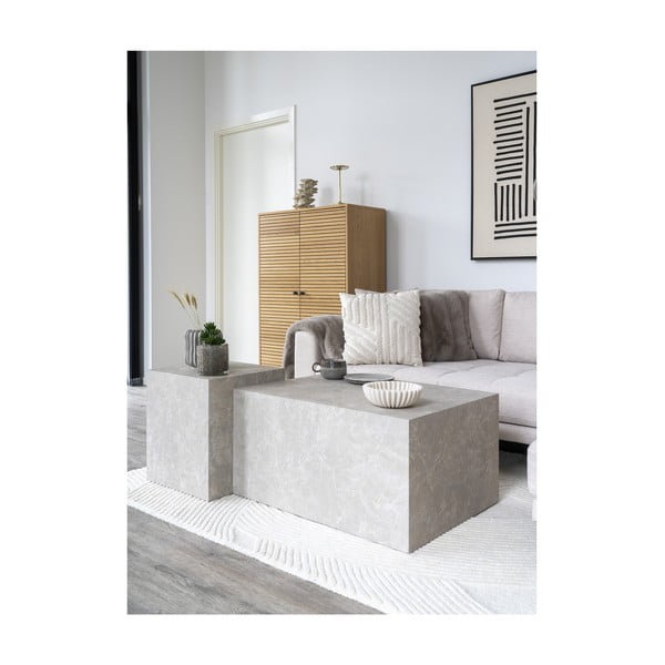 Sānu galdiņš ar marmora imitāciju 40x40 cm Prague – House Nordic-image-4