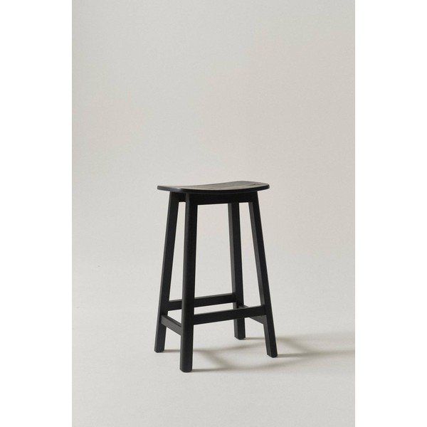 Melna oša masīvkoka bāra taburete (sēdekļa augstums 65 cm) Selene – Jotex-image-1