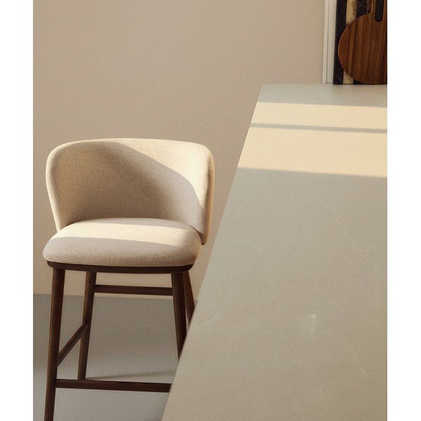 Bēšs polsterēts bāra krēsls (sēdekļa augstums 65 cm) Ciselia – Kave Home-image-2