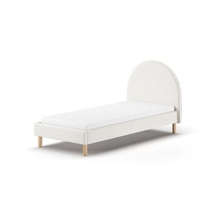 Balta polsterēta vienvietīga gulta ar redelēm 90x200 cm MOON – Vipack