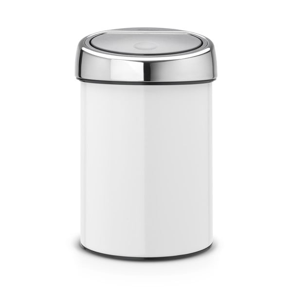 Balta ar pieskārienu atverama tērauda atkritumu tvertne 3 l Touch Bin – Brabantia-image-4