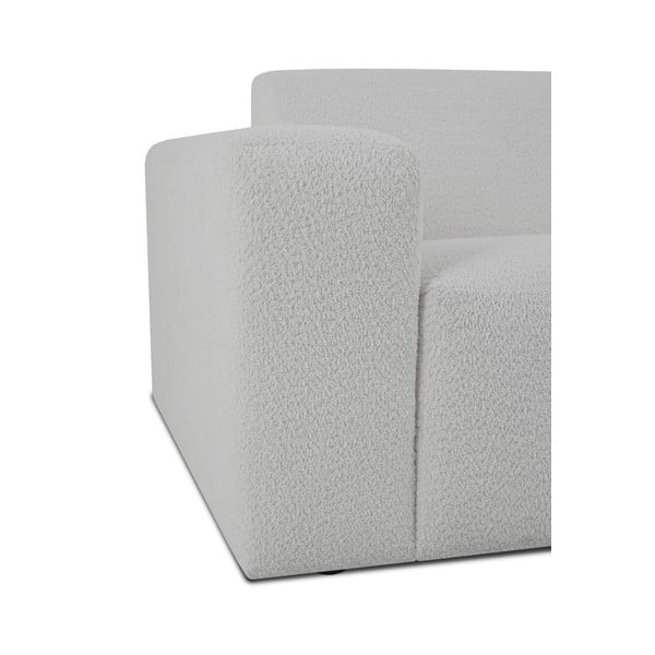 Balts modulārais dīvāns no buklē auduma (ar kreiso stūri) Roxy – Scandic-image-3