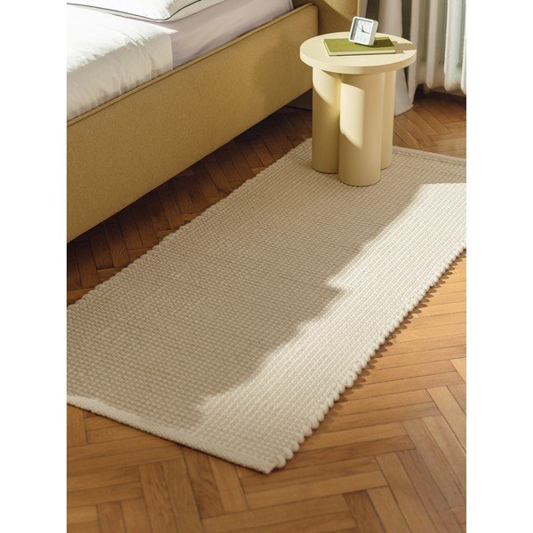 Bēšs ar rokām darināts vilnas paklājs 140x200 cm Talo – noo.ma-image-3