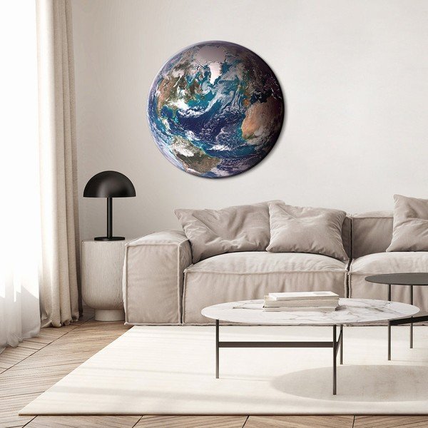 Glezna ø 70 cm Blue Marble – Malerifabrikken-image-3