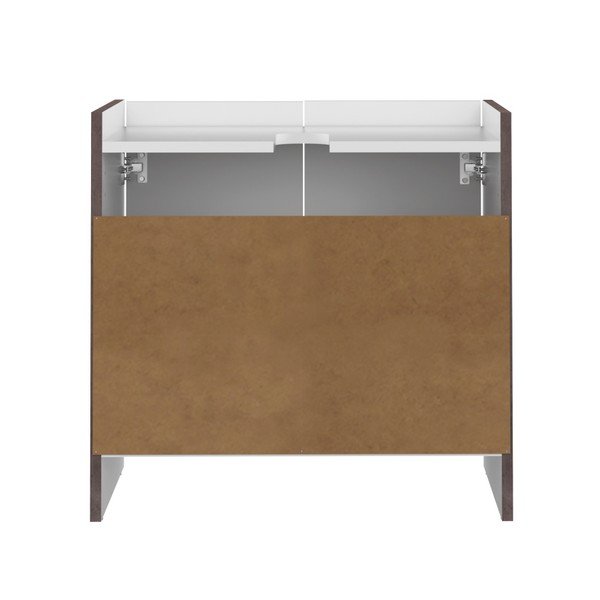 Balts vannas istabas skapītis ar pelēku korpusu TemaHome Biarritz, augstums 59,2 cm-image-3