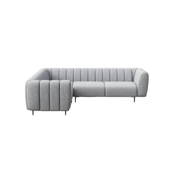 Gaiši pelēks stūra dīvāns (ar kreiso stūri/L veida) Shel – Ghado
