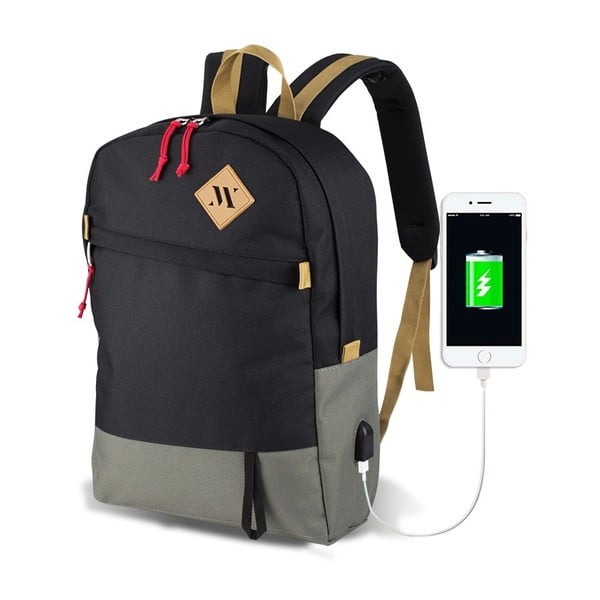 Pelēka/melna mugursoma ar USB portu My Valice FREEDOM Smart Bag
