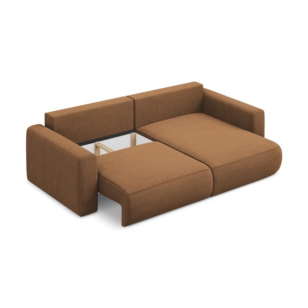 Terakotas oranžs salokāms/ar uzglabāšanas vietu stūra dīvāns (ar labo stūri/ar zvilni) Kapua – Makamii-image-4