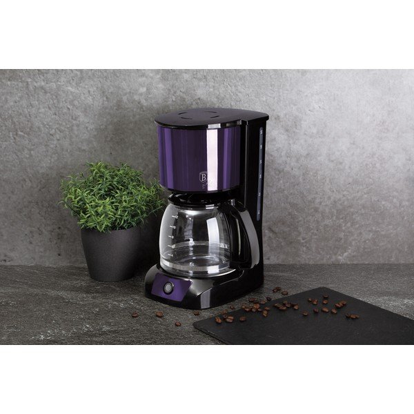 Violets kafijas automāts ar filtru Purple Metallic Line – BerlingerHaus-image-1