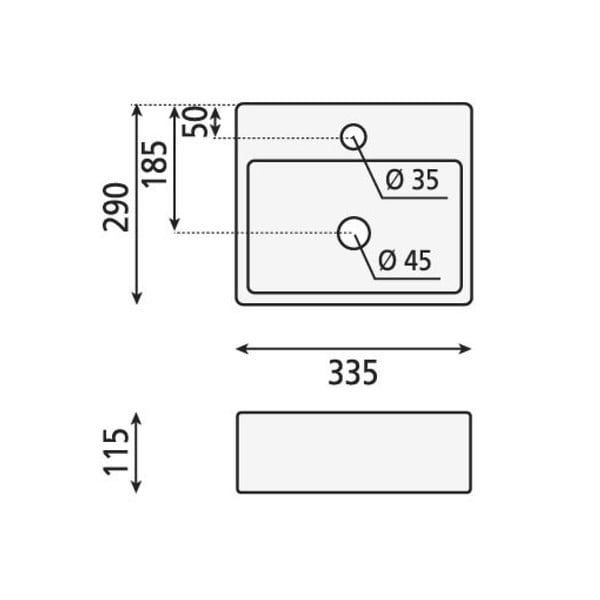 Balta keramikas tualetes izlietne 33,5x29 cm Giulia – Sapho-image-3