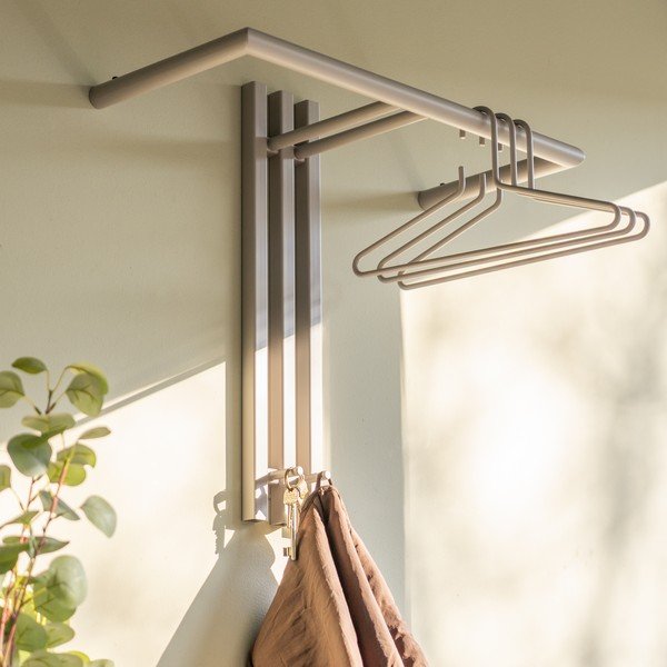 Pelēkbrūns tērauda sienas pakaramais 65 cm Senza – Spinder Design-image-3