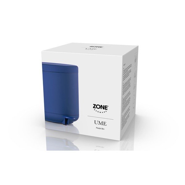 Zila plastmasas atkritumu tvertne ar pedāli 4 l Ume – Zone-image-3