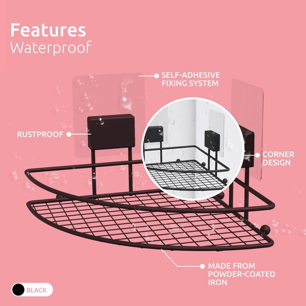 Pašturošs vannas istabas stūra plaukts Compactor Magic Bath-image-1