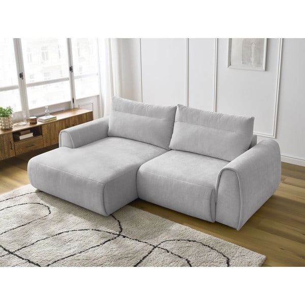 Gaiši pelēks stūra dīvāns Aden – Bobochic Paris-image-1