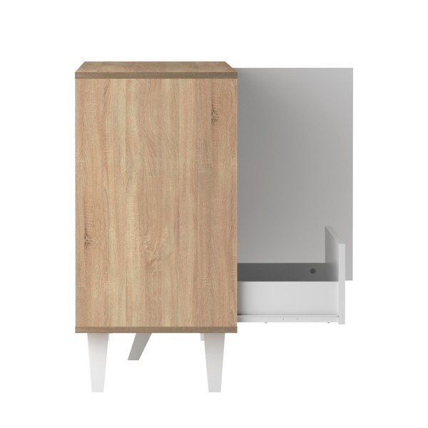 Balta kumode ar gaiši brūnu korpusu TemaHome Prism-image-4