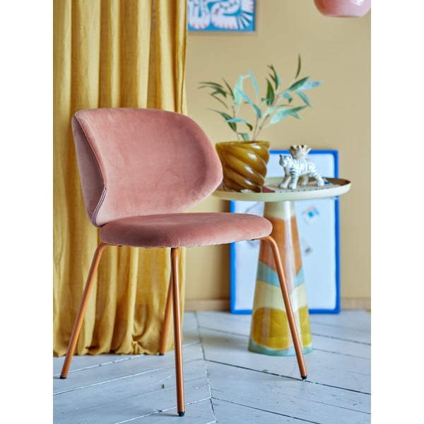 Oranži samta pusdienu krēsli (2 gab.) Ponte – Bloomingville-image-1