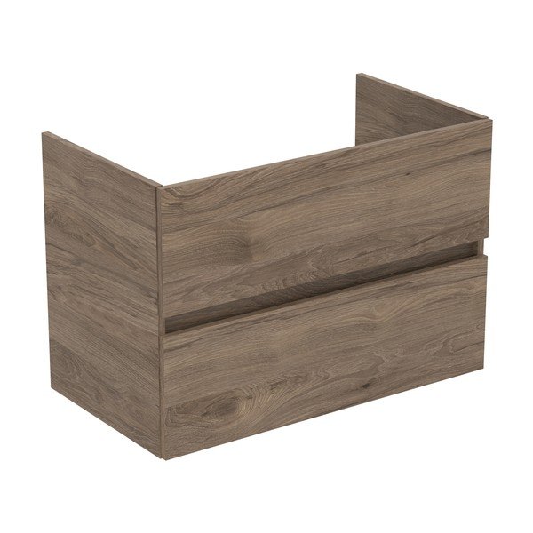 Dabīga toņa piekarams skapītis zem izlietnes ar riekstkoka imitāciju 80x55 cm Eurovit+ – Ideal Standard-image-1