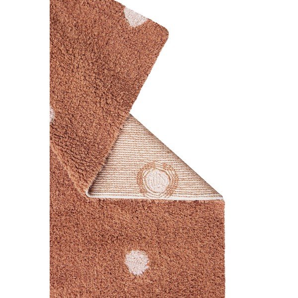 Ķieģeļu sarkans mazgājams/ar rokām darināts kokvilnas bērnu paklājs 100x150 cm Mini Dot Chestnut – Lorena Canals-image-4