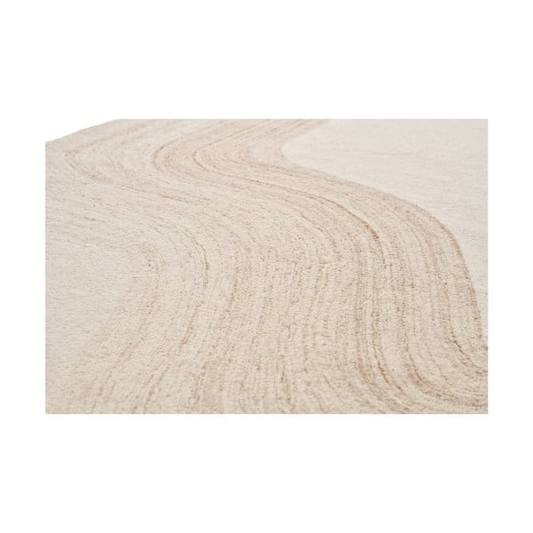 Krēmkrāsas ar rokām darināts vilnas paklājs 160x230 cm Surat – House Nordic-image-2