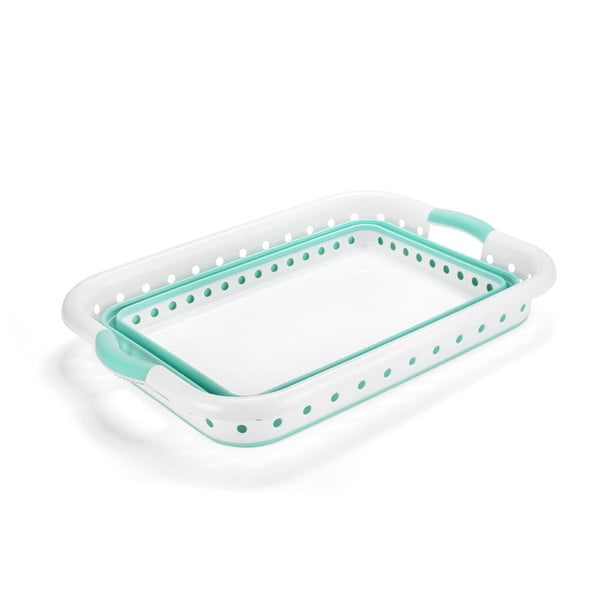 Balts un tirkīza Addis saliekamais veļas grozs-image-1