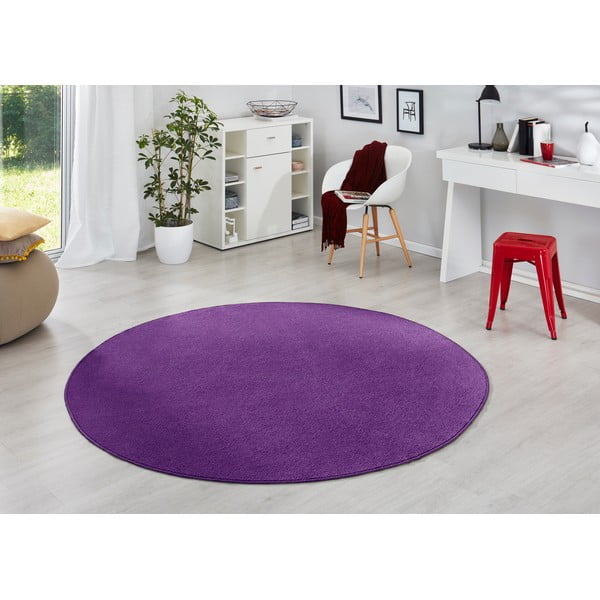Tumši violets apaļš paklājs ø 133 cm Fancy – Hanse Home-image-1