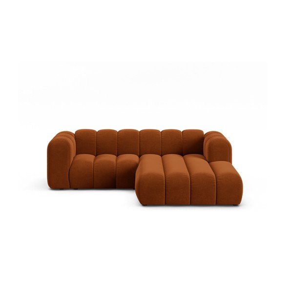 Oranžs stūra dīvāns (ar labo stūri) Lupine – Micadoni Home