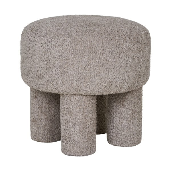 Gaiši pelēks pufs no buklē auduma Perth – House Nordic