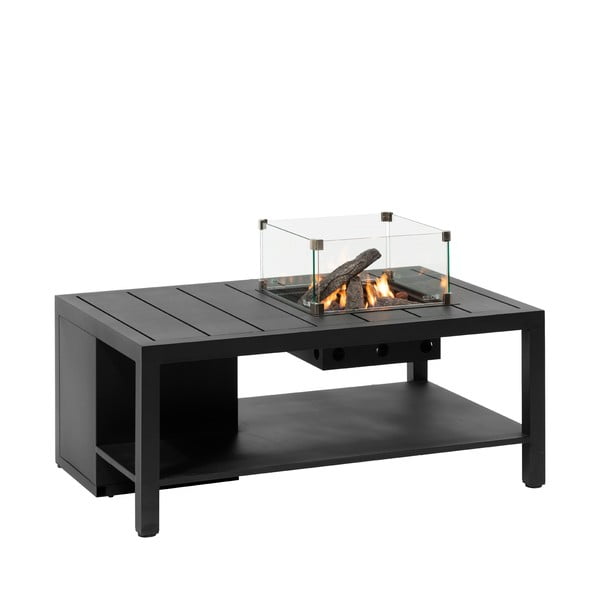 Melns dārza galds ar kamīnu COSI Cosiflow, 120 x 80 cm-image-3