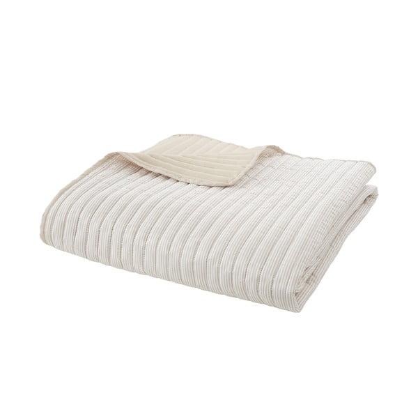 Bēšs stepēts gultas pārklājs 220x230 cm Stripe – Catherine Lansfield