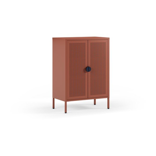 Terakotas oranžs metāla skapītis 70x100x40 cm Sayla – Marckeric