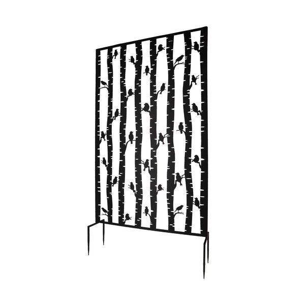 Melns metāla balkona aizslietnis 100x186 cm Birds – Esschert Design-image-2