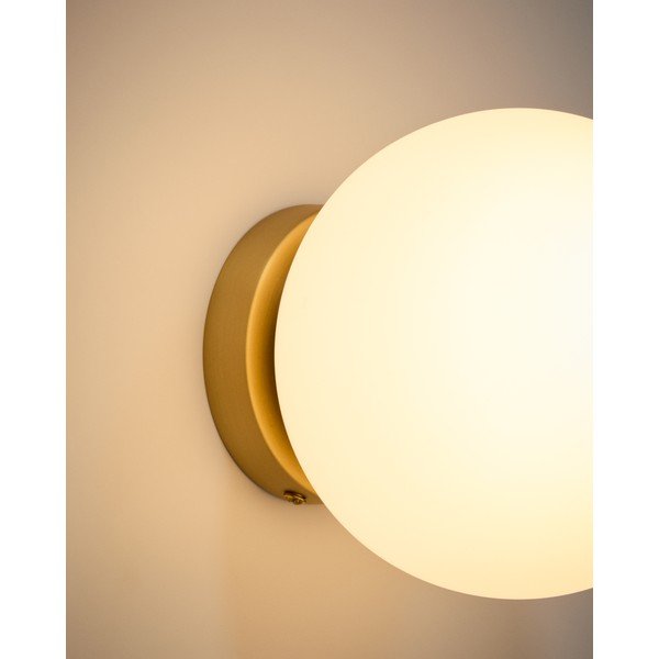 Balta/zelta krāsas sienas lampa ø 15 cm Brisia – Kave Home-image-2